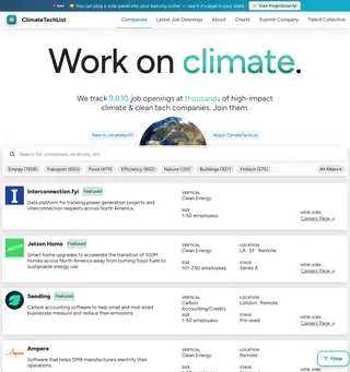 ClimateTechList platform preview