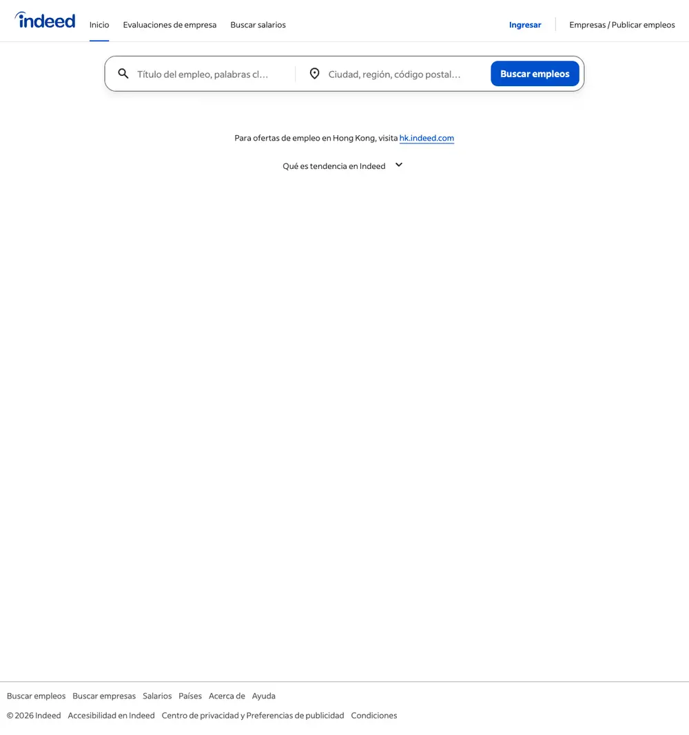 Indeed Colombia job board platform screenshot showing job search interface