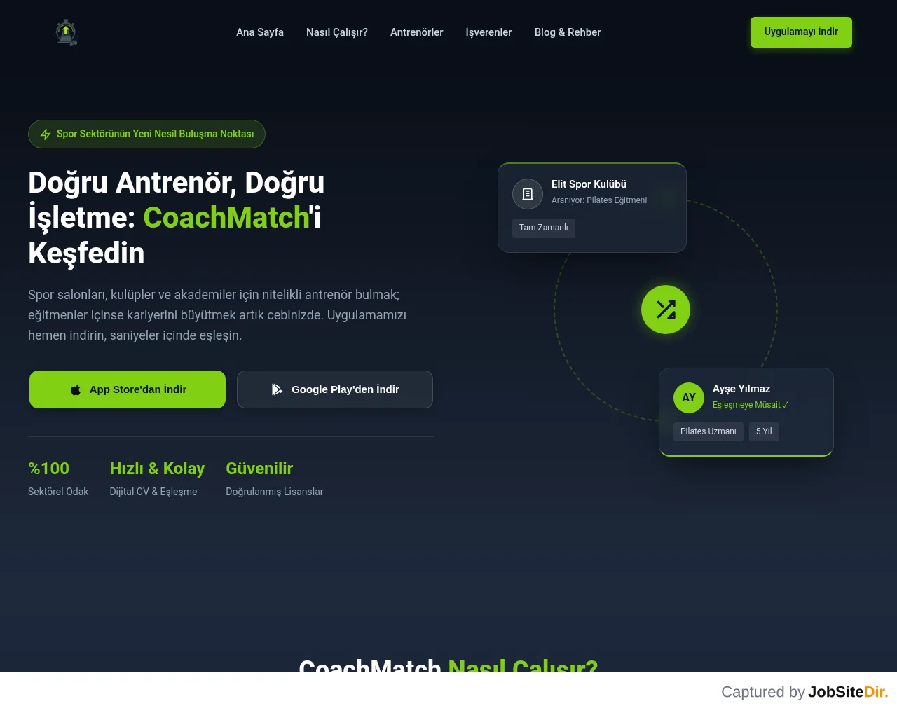 CoachMatch website screenshot