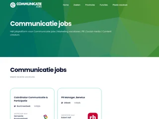 Communicatie Jobs platform preview