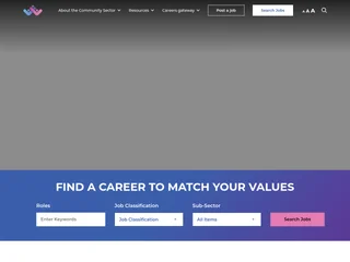 ACT Community Sector Careers Gateway screenshot preview