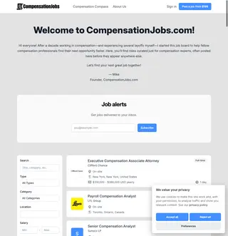CompensationJobs.com platform preview