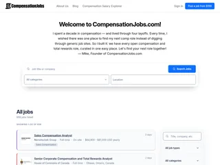 CompensationJobs.com platform preview