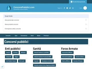 ConcorsiPubblici.Com platform preview ConcorsiPubblici.Com platform preview