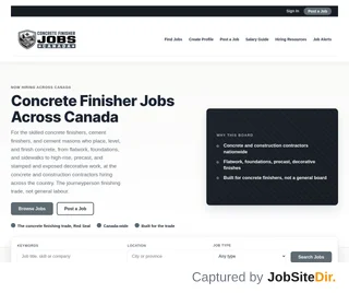 Concrete Finisher Jobs Canada platform preview