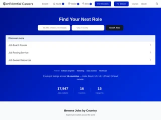 Confidential Careers platform preview Confidential Careers platform preview
