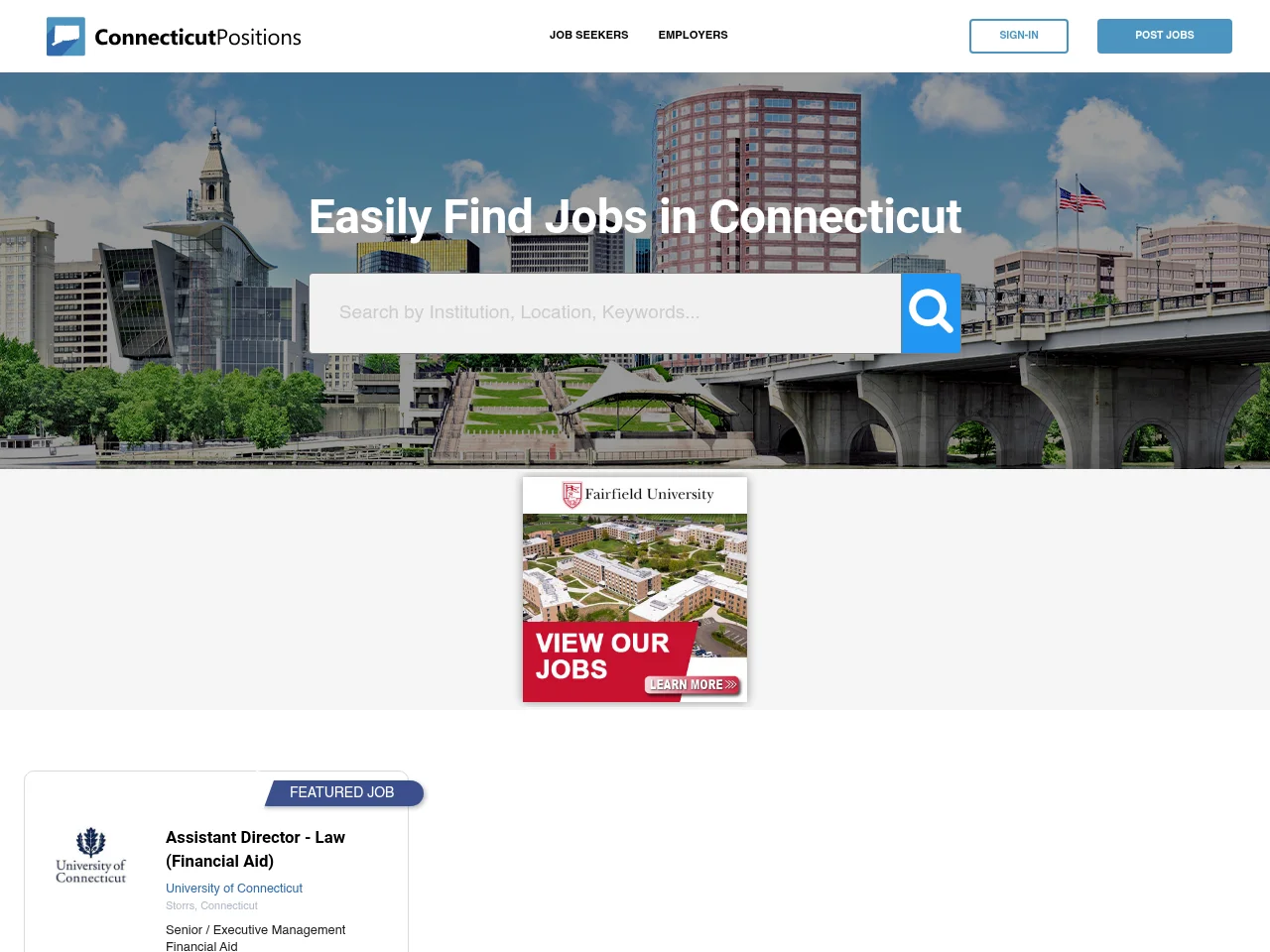 ConnecticutPositions.com website screenshot