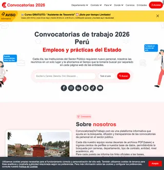 Convocatorias de Trabajo platform preview