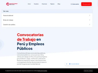 Convocatorias Públicas platform preview