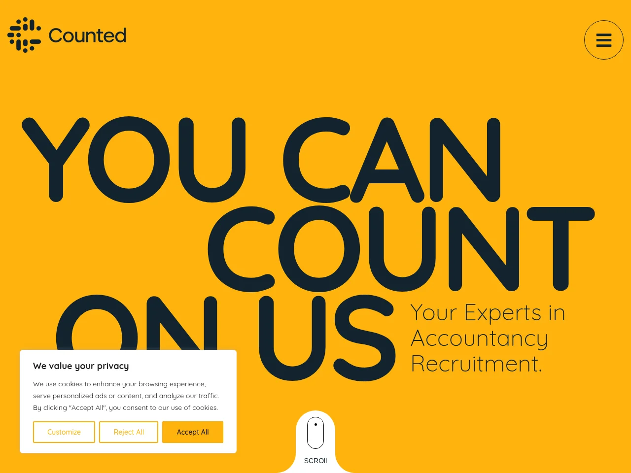 Counted Recruitment screenshot Counted Recruitment website screenshot