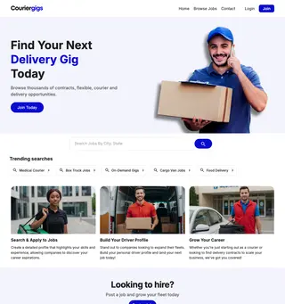 Couriergigs screenshot preview