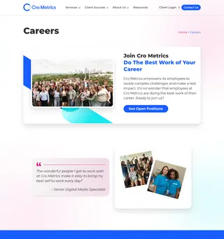 Cro Metrics platform preview
