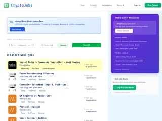 CryptoJobs platform preview CryptoJobs platform preview