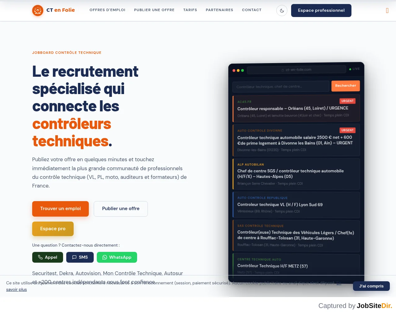 CT en Folie website screenshot