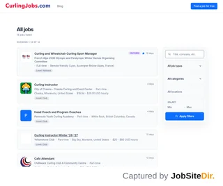 CurlingJobs.com platform preview CurlingJobs.com platform preview