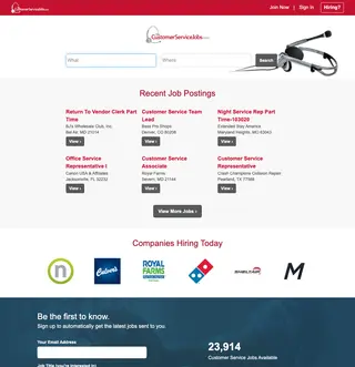 CustomerServiceJobs platform preview