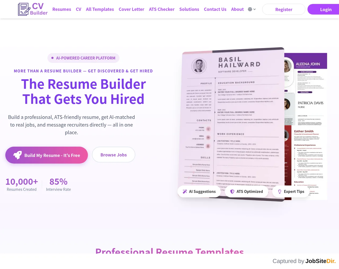 Toolscase CV screenshot Toolscase CV website screenshot