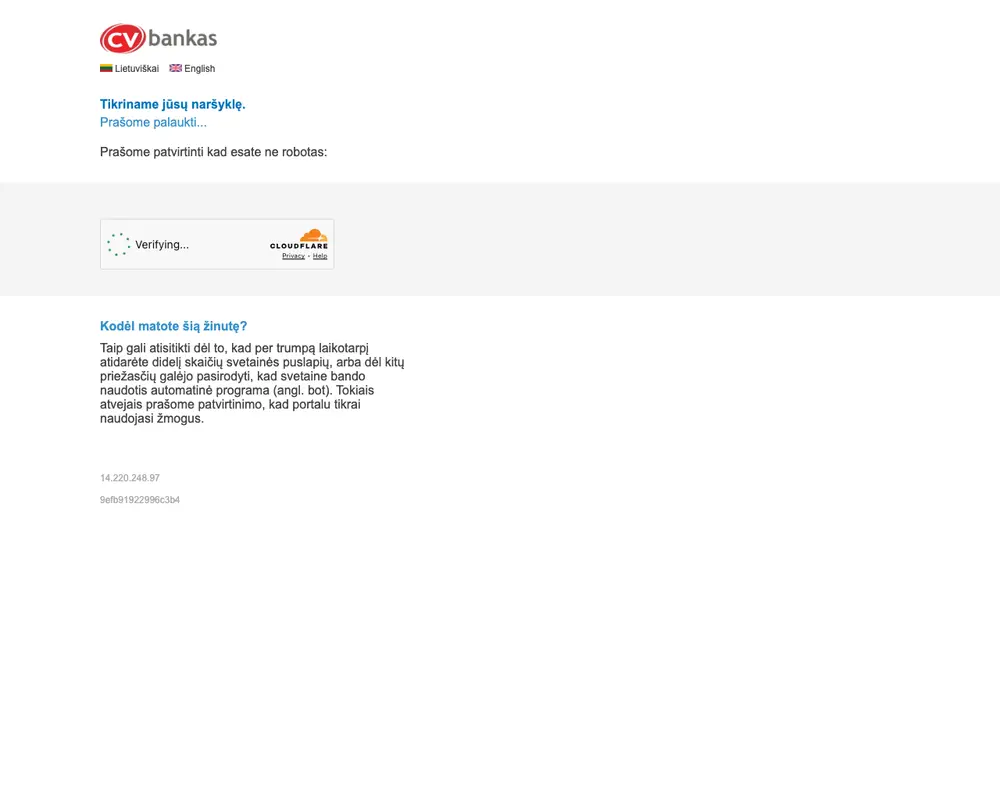 CVbankas job board platform screenshot showing job search interface