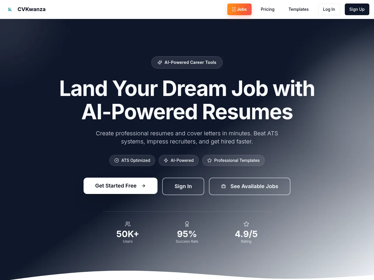 CVKwanza website screenshot