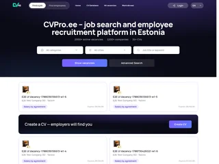 CVPro.ee screenshot preview
