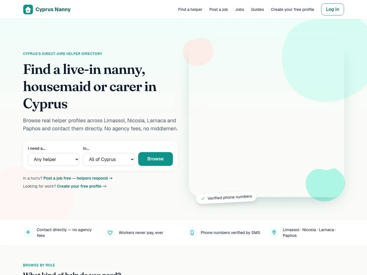Cyprus Nanny screenshot Cyprus Nanny job board platform screenshot showing job search interface