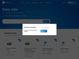 Dairyjobsearch.com screenshot preview