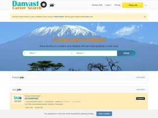 Danvast Career Search platform preview