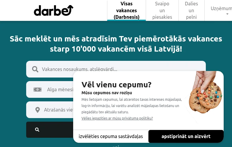 Darbe screenshot Darbe job board platform screenshot showing job search interface