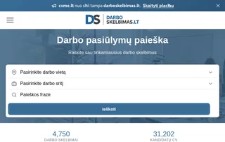 Darboskelbimas.lt screenshot preview