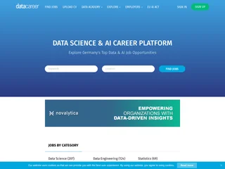 DataCareer platform preview DataCareer platform preview