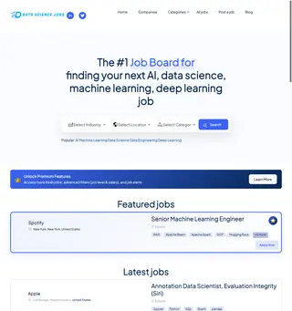 DataScienceJobs platform preview DataScienceJobs platform preview