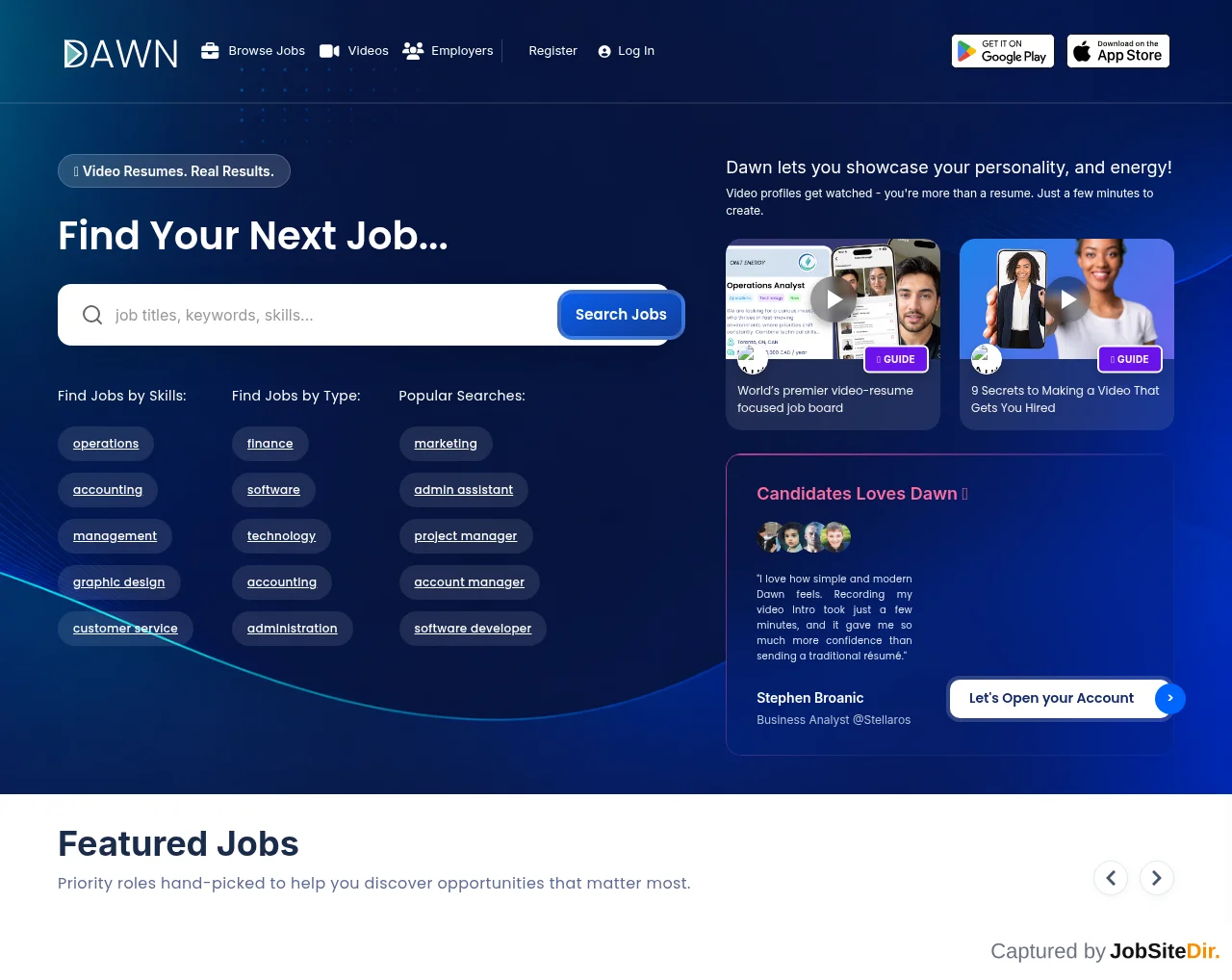 Dawn website screenshot