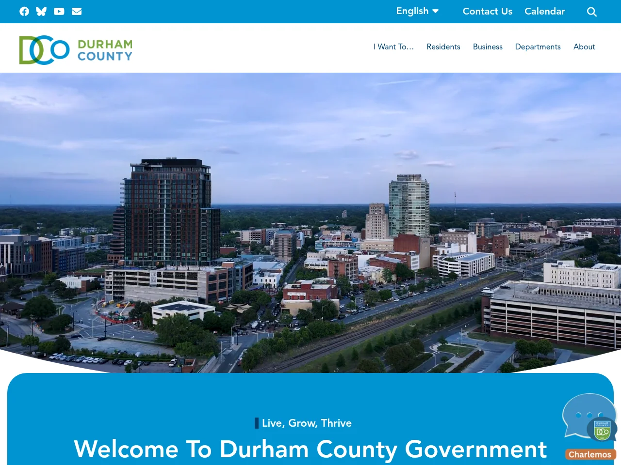 Durham County Government screenshot Durham County Government website screenshot
