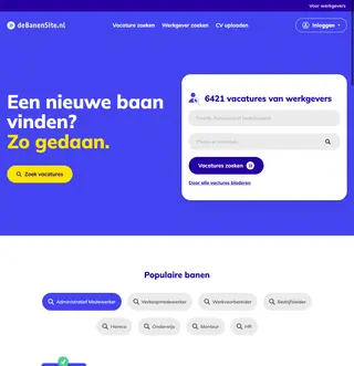deBanenSite.nl platform preview