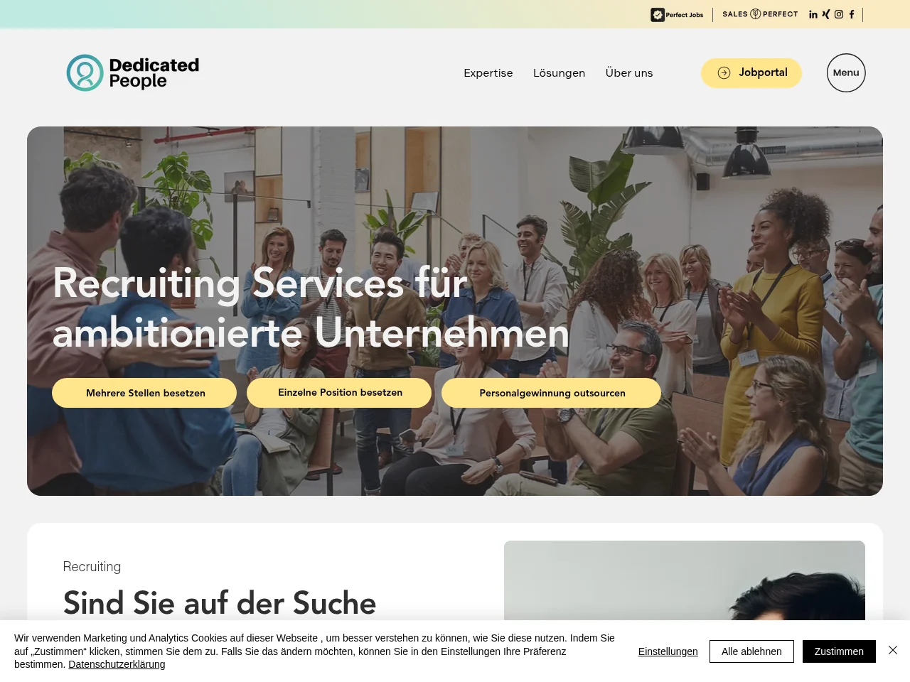 Dedicated People screenshot Dedicated People website screenshot
