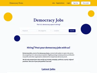 Democracy Jobs screenshot preview Democracy Jobs screenshot preview