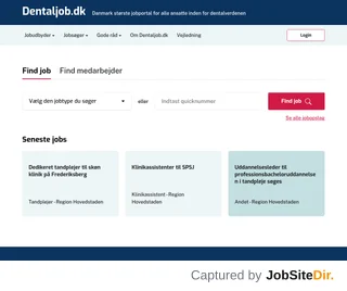 Dentaljob.dk platform preview Dentaljob.dk platform preview
