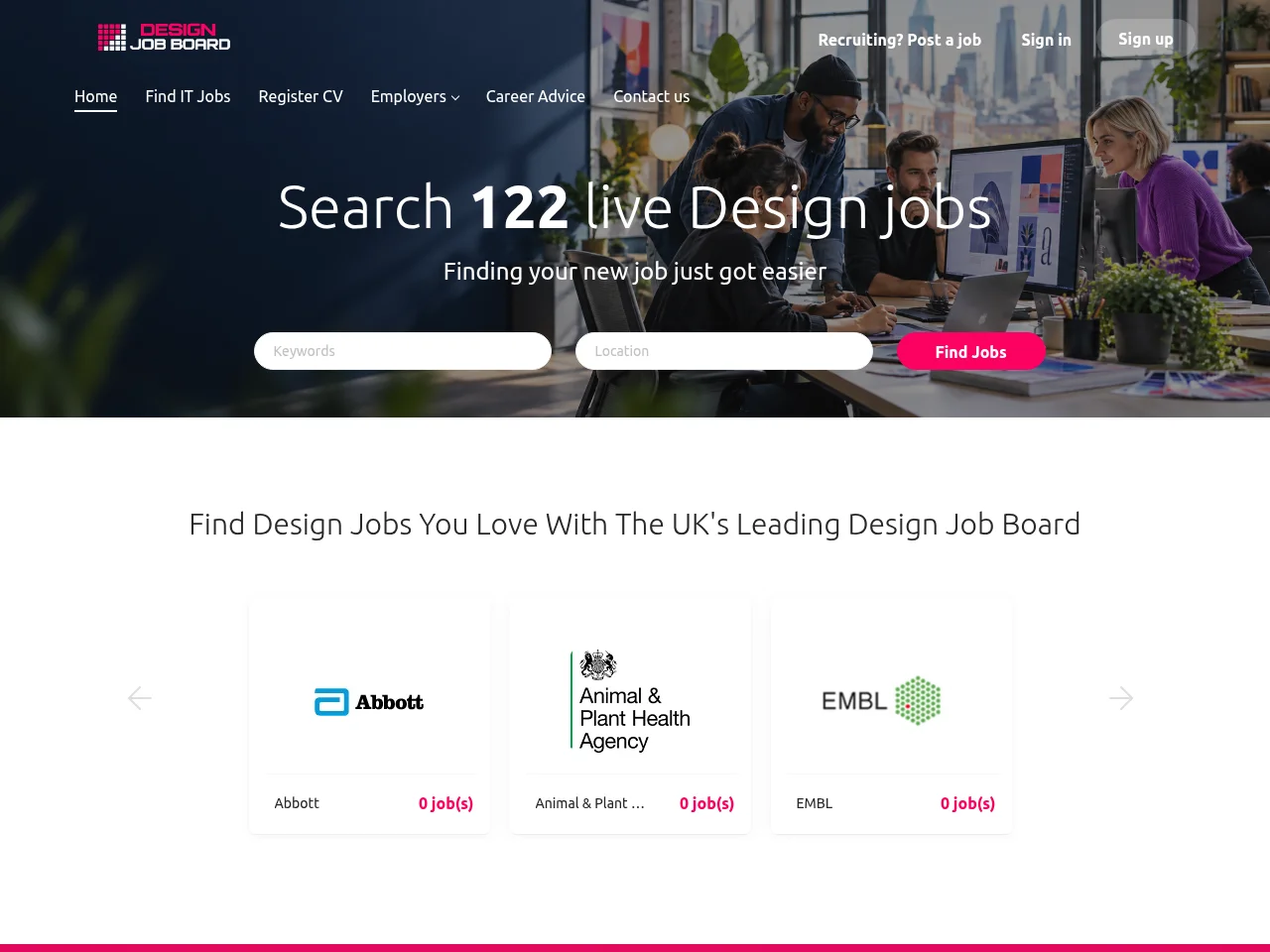 Design Job Board screenshot Design Job Board job board platform screenshot showing job search interface