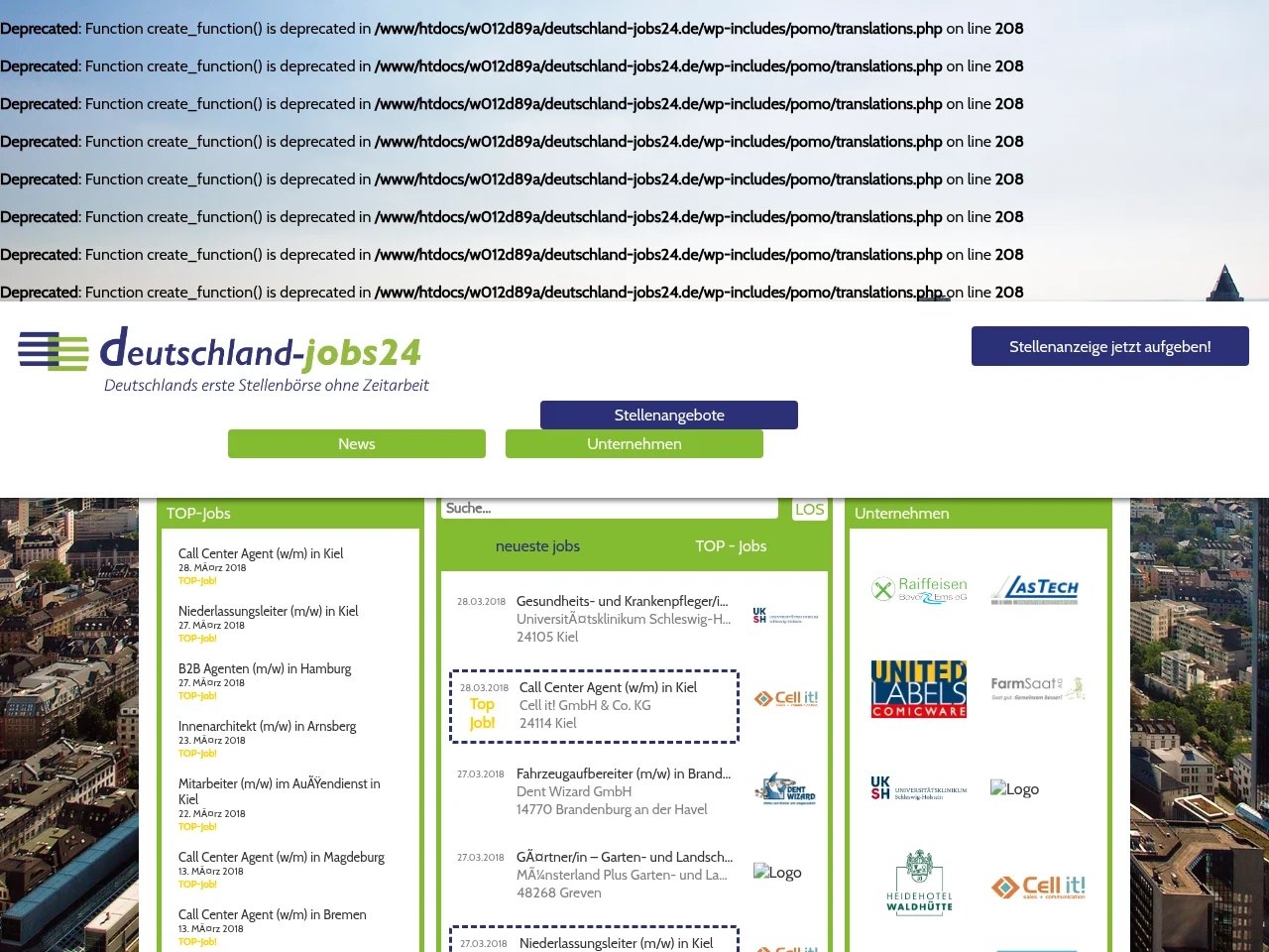 Deutschland-Jobs24.de website screenshot