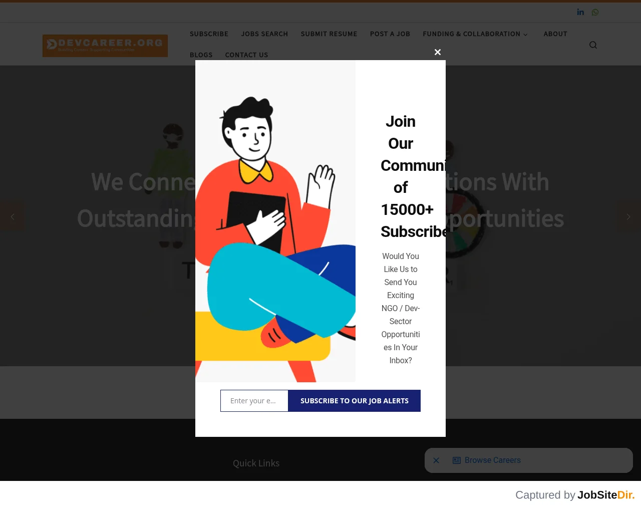 DevCareer screenshot DevCareer website screenshot