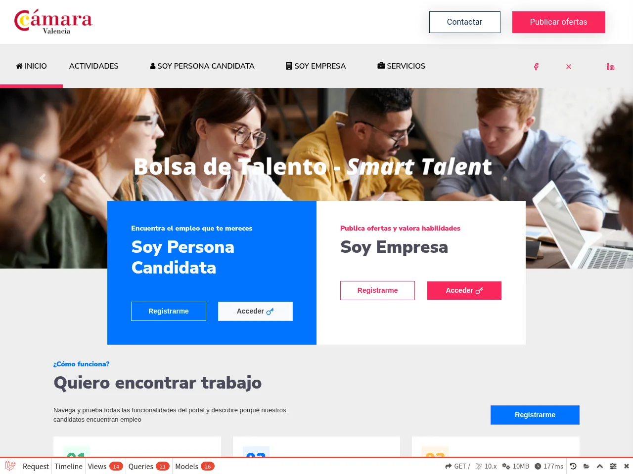 devempleo.camaravalencia.com screenshot devempleo.camaravalencia.com job board platform screenshot showing job search interface