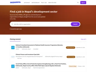 DevJobsNepal screenshot preview