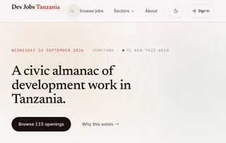 Dev Jobs Tanzania screenshot preview