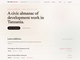 Dev Jobs Tanzania platform preview