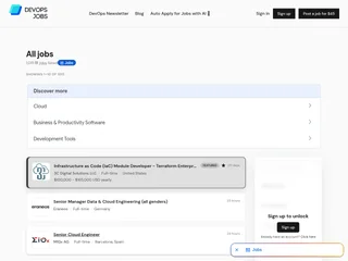 DevOpsJobs.io screenshot preview DevOpsJobs.io screenshot preview