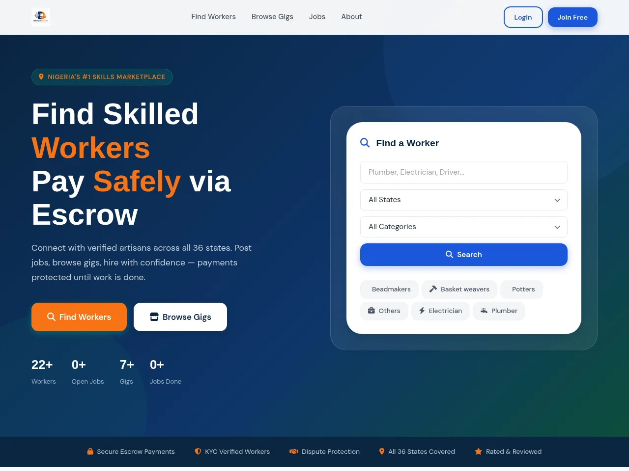 DHIVEWORK job board platform screenshot showing job search interface