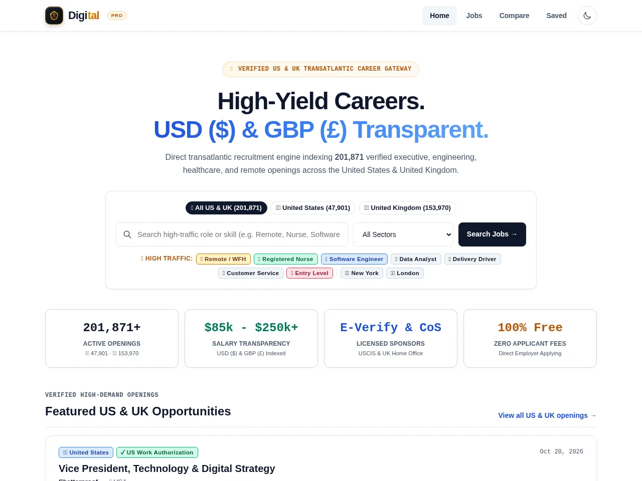 Digital website screenshot