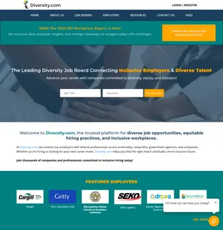 Diversity.com screenshot preview