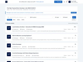 DjangoJob.com screenshot preview