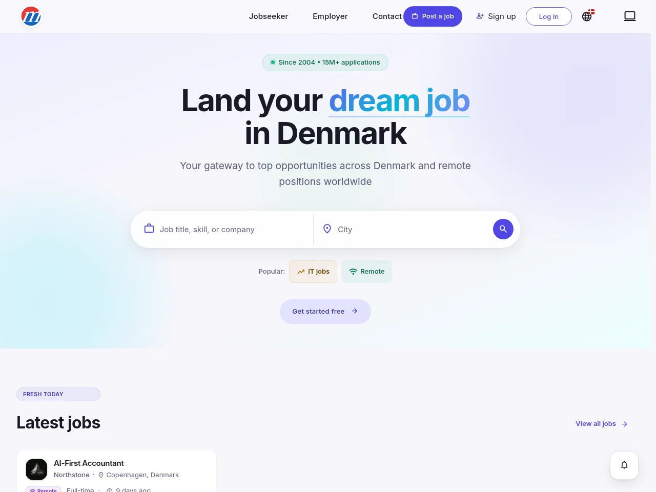Mustakbil.com job board platform screenshot showing job search interface